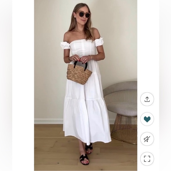 Staud Elio Dress size 4 white NWT - Picture 1 of 10